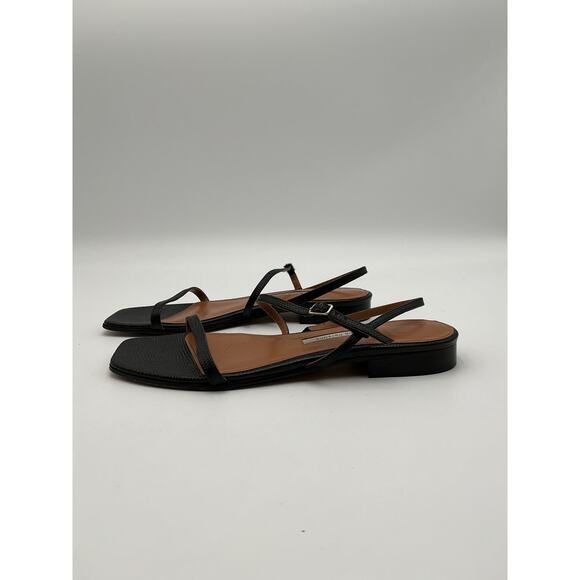 Emme Parsons 'Hope' Black Leather Sandals Size 8 - Picture 2 of 6